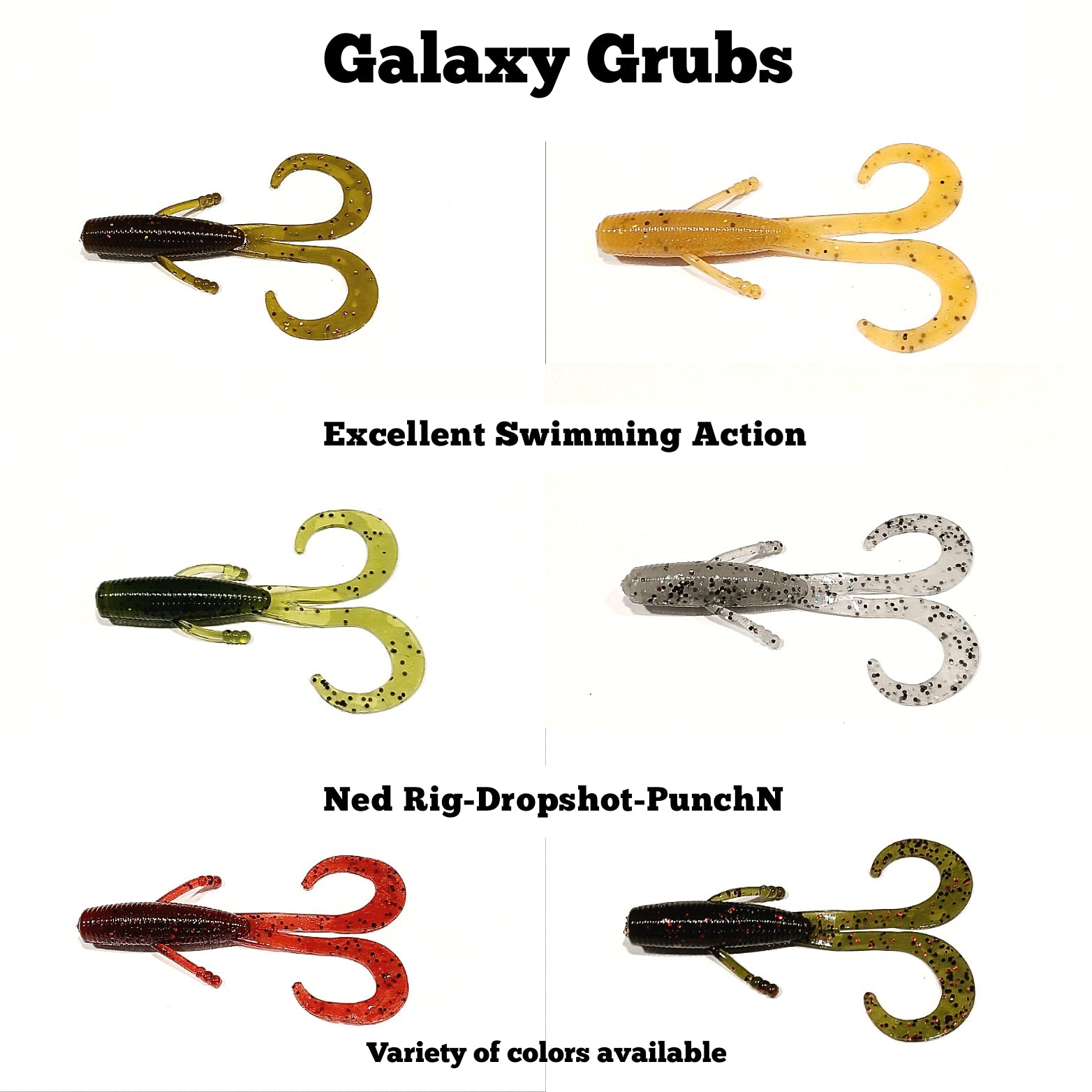 best 4 inch grub body lure for bass 4" Cinnamon black Fish 4 Bass Kit