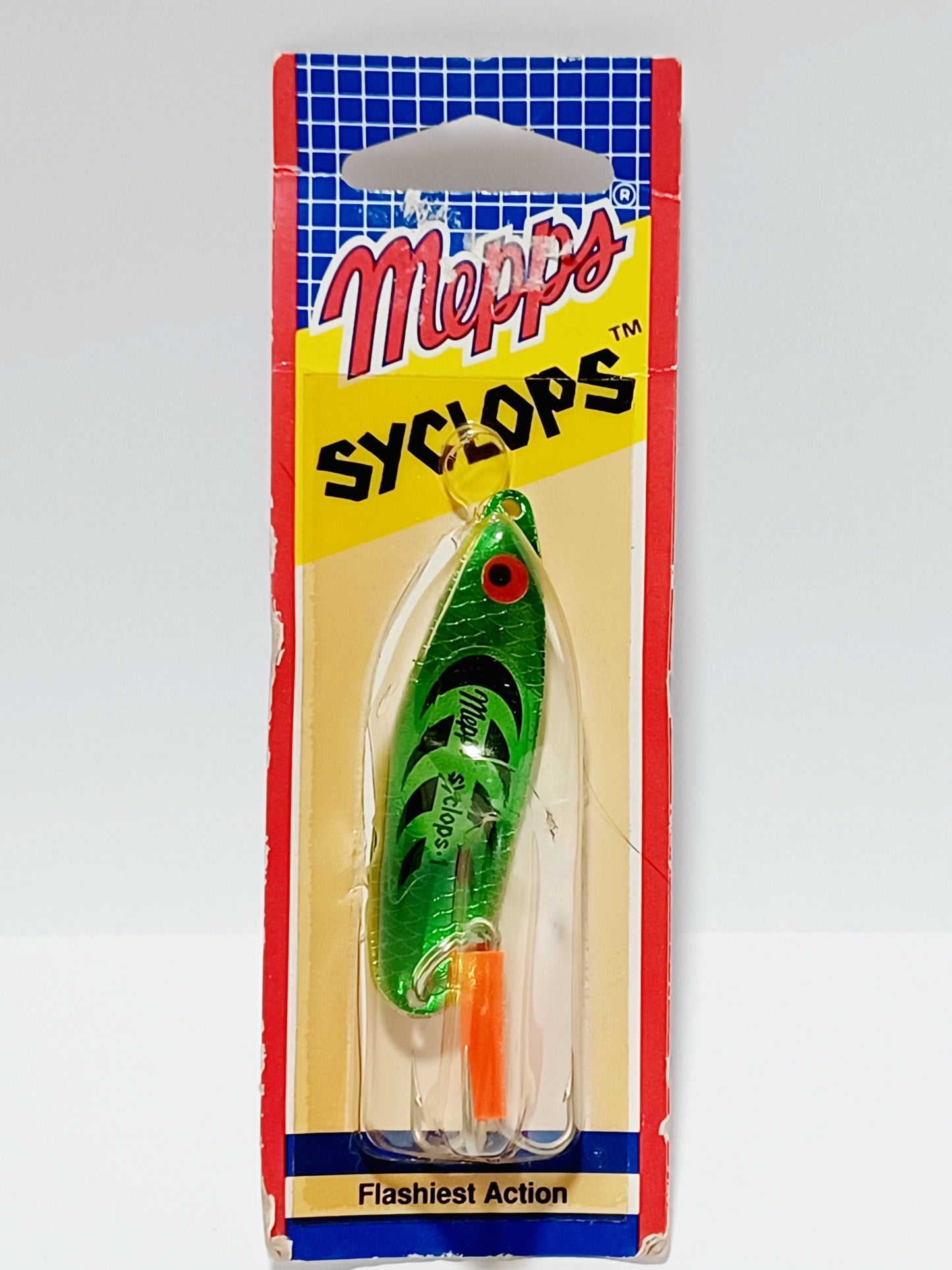 Vintage Mepps Syclops flashiest action lure green