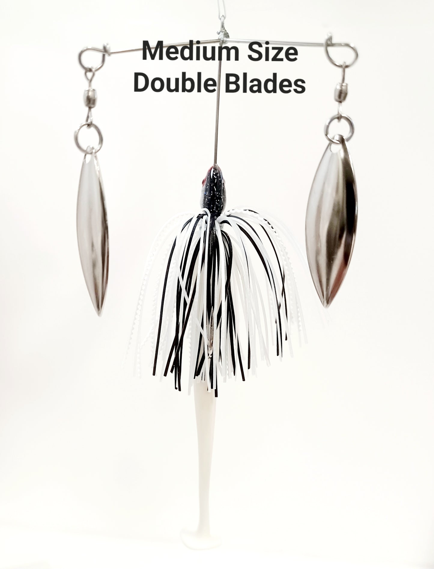 Cali's (MID SIZE) DOUBLE WILLOW Spinner Bait (Medium Blades). Variety of colors and sizes to choose from.