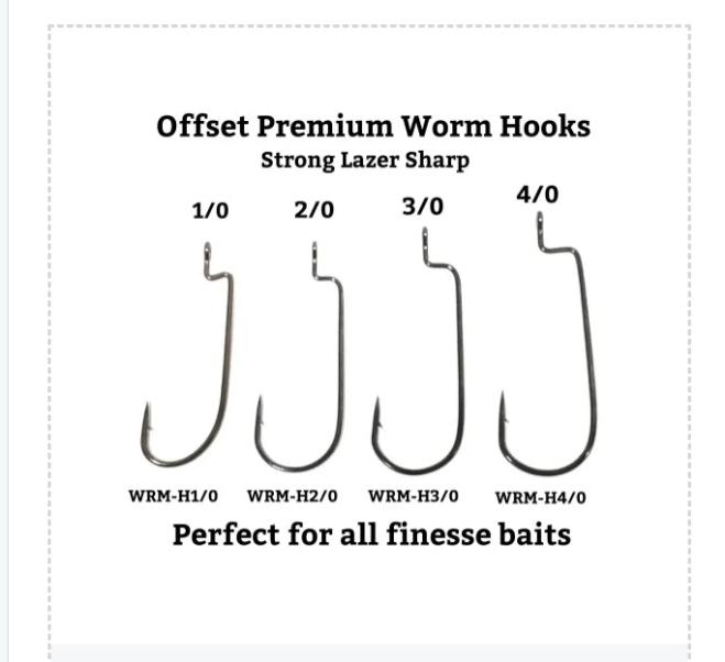 HEAVY GAUGE OFFSET WORM HOOKS Lazer Sharp (Bass Fishing-Swimbaits-Crea – Cali Bass Baits HEAVY GAUGE OFFSET WORM HOOKS Lazer Sharp (Bass Fishing-Swimbaits-Crea – Cali Bass Baits