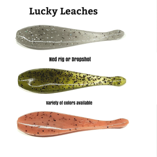 LUCKY LEACH (drop shot or Ned rig them) variety of colors