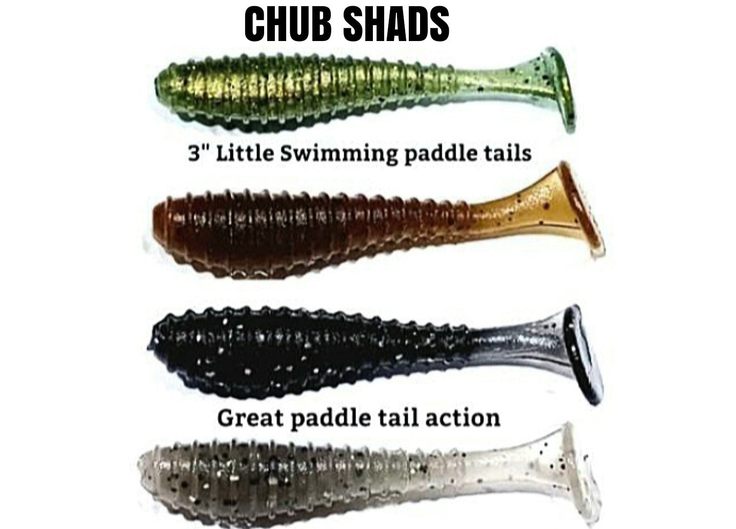 Chub Shad 3" inch paddle tail swimbaits