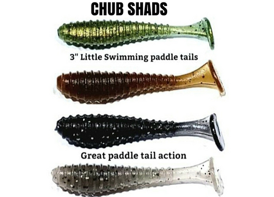 Chub Shad 3" inch paddle tail swimbaits