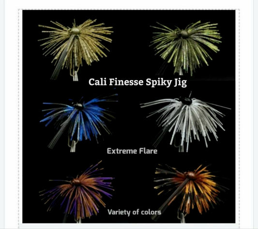 CALI FINESSE SPIKY JIGS (Available in Brush or Football)