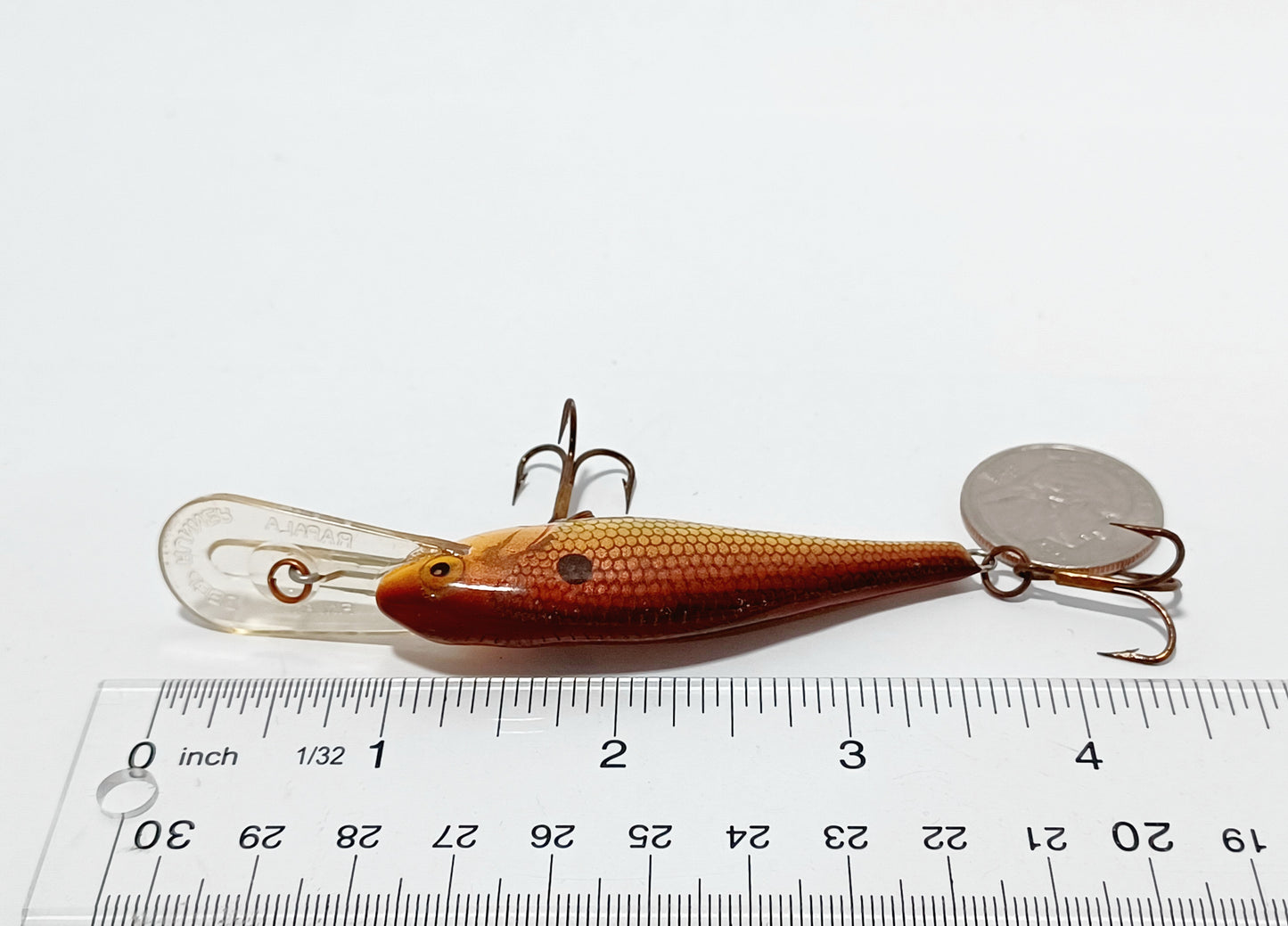 Vintage Rapala deep runner 5 crawdad Finland Balsa Wood crankbait Lure