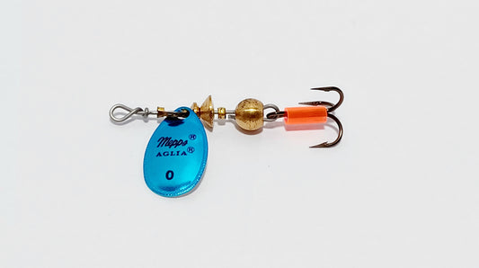 Vintage Mepps Aglia small #0 Lure in blue