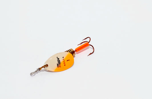 Vintage Mepps Aglia #1 Glo Color orange Lure