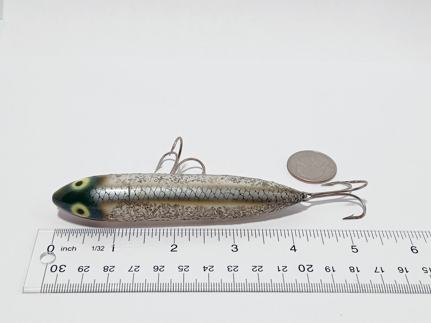 Vintage HEDDON Zara Spook topwater lure (Factory Flash Glitter)