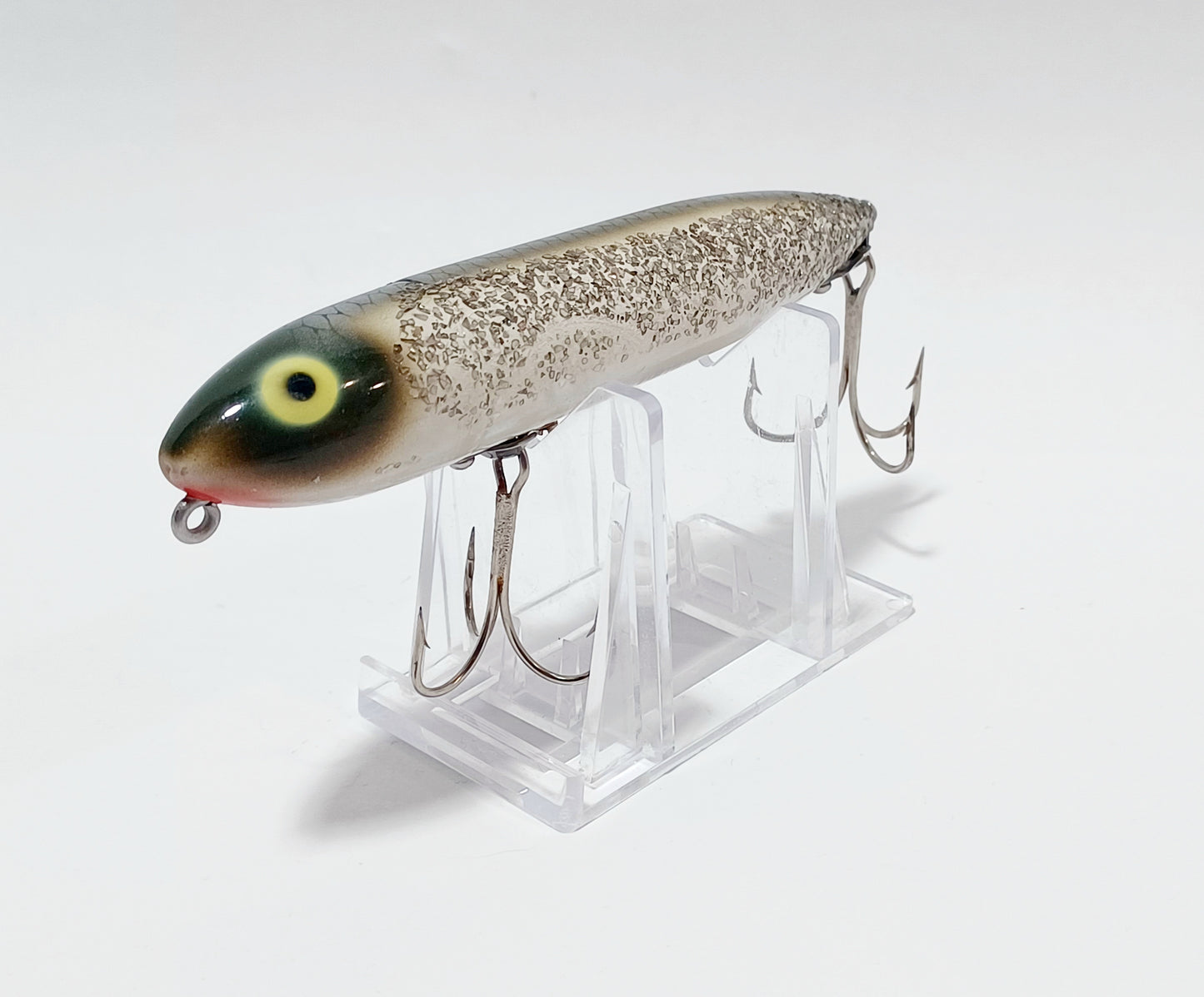 Vintage HEDDON Zara Spook topwater lure (Factory Flash Glitter)