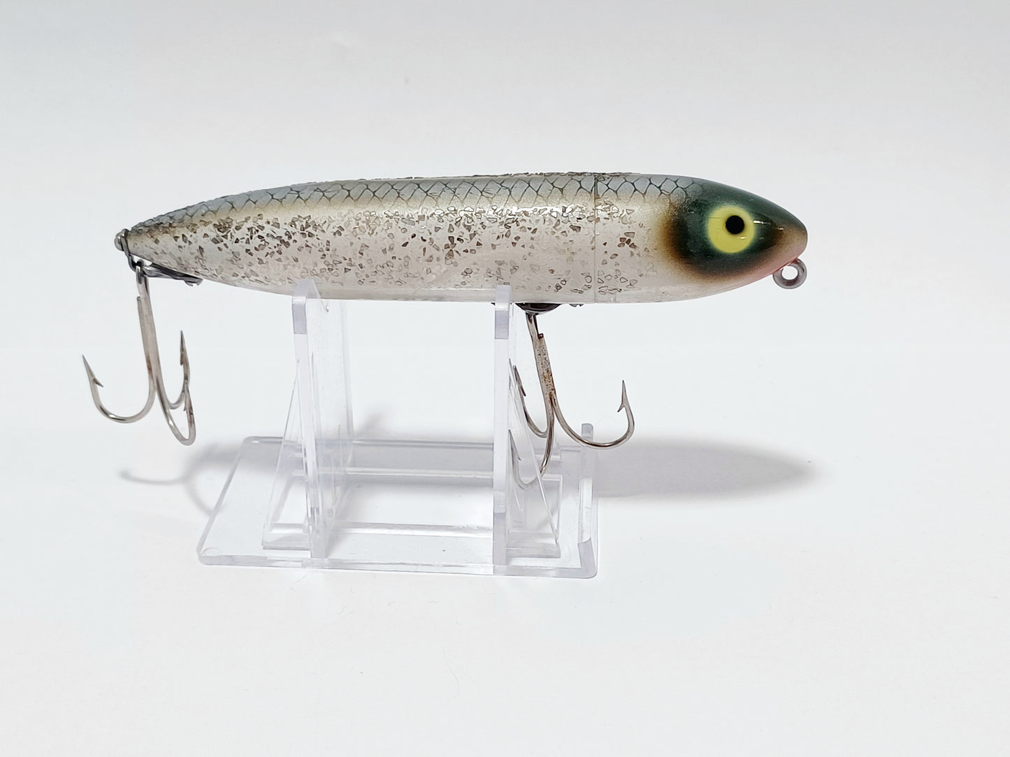 Vintage HEDDON Zara Spook topwater lure (Factory Flash Glitter)