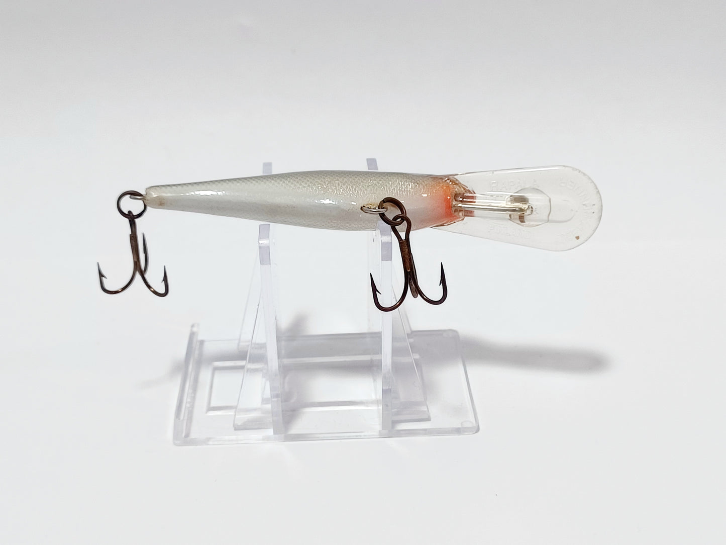 Vintage RAPALA Shad Rap deep runner 8 Balsa Finland silver blk