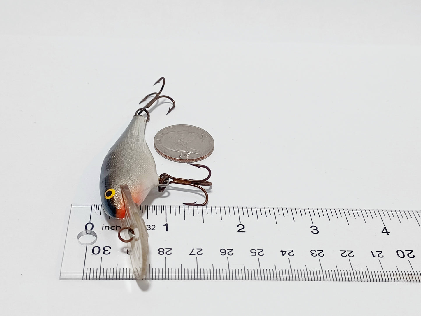 Vintage RAPALA Shad Rap deep runner 8 Balsa Finland silver blk