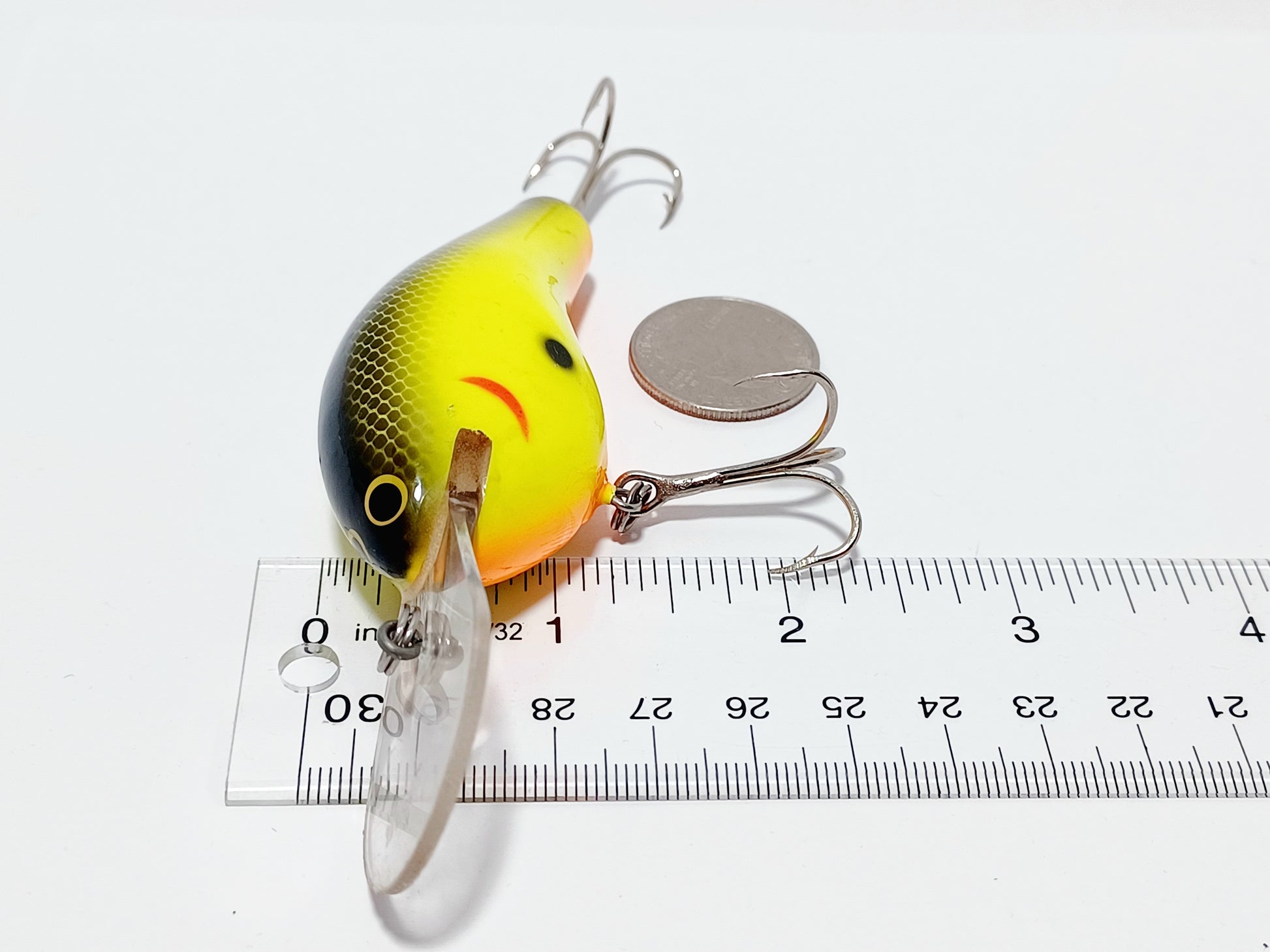 Vintage Bagley’s Diving B3 DB3 Crankbait Lure (Black Chartreuse Shad)