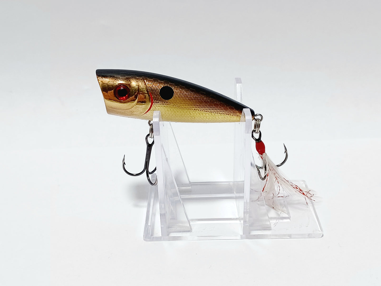 Vintage Xcalibur XZ2 Zell Pop gold black 2 1/4" popper topwater lure 1/4oz