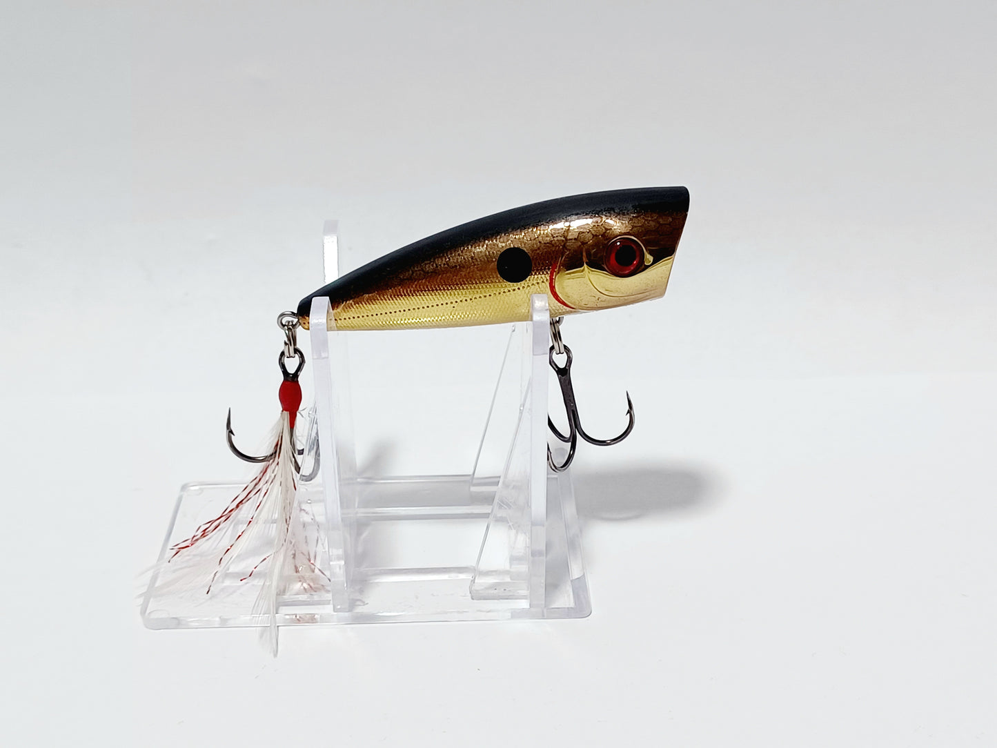 Vintage Xcalibur XZ2 Zell Pop gold black 2 1/4" popper topwater lure 1/4oz