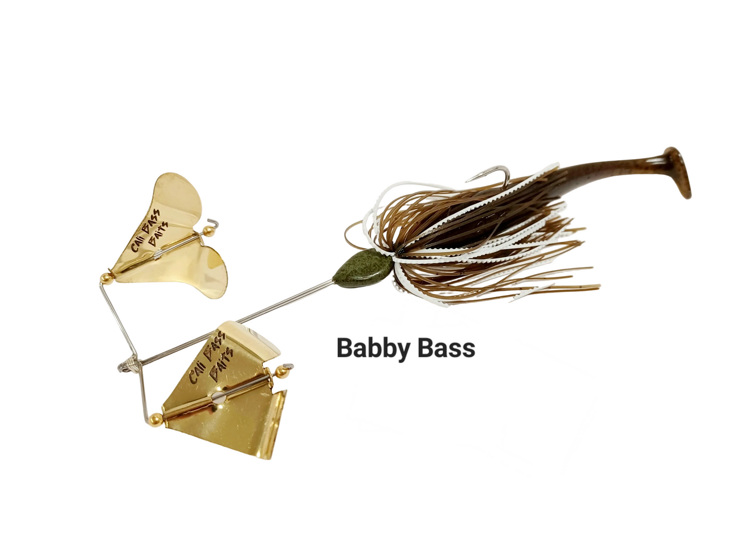 (MID SIZE) Buzz Blaster Buzzbait, Gold or Silver blades with trailer baits included