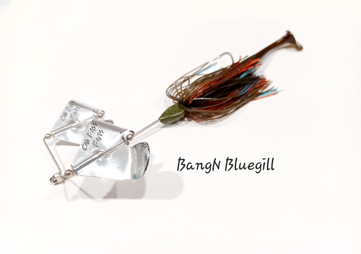 (MID SIZE 1/4oz) Buzz Blaster Buzzbait, Gold or Silver blades with trailer baits included