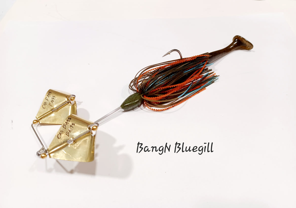 (MID SIZE 1/4oz) Buzz Blaster Buzzbait, Gold or Silver blades with trailer baits included