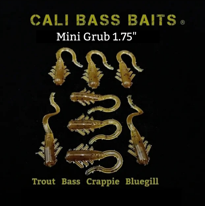 Mini Grub 1.75" Small Trout & Crappie Bait *Variety of colors available*