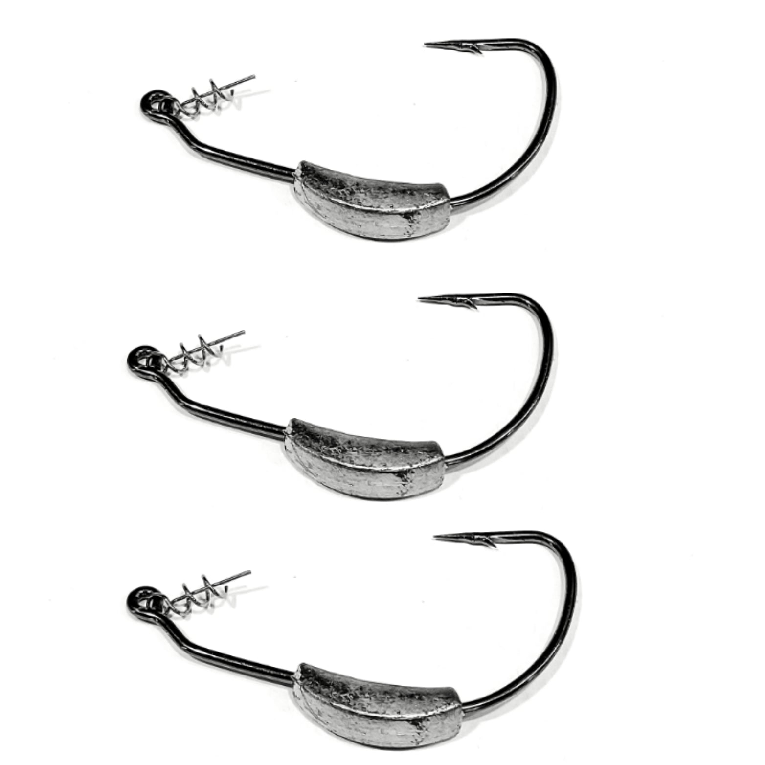 WEIGHTED 1/4oz extra wide gap weedless heavy gauge hooks with spring l – Cali Bass Baits