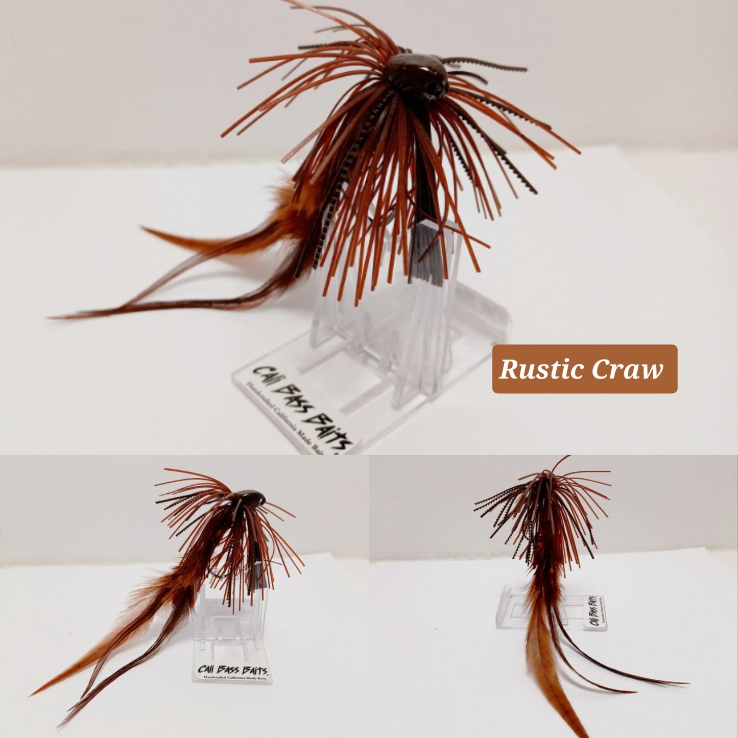 Cali FEATHERED FINESSE JIGS Variety of colors to choose from (1/8 oz Football or 1/4oz Brush Jig)