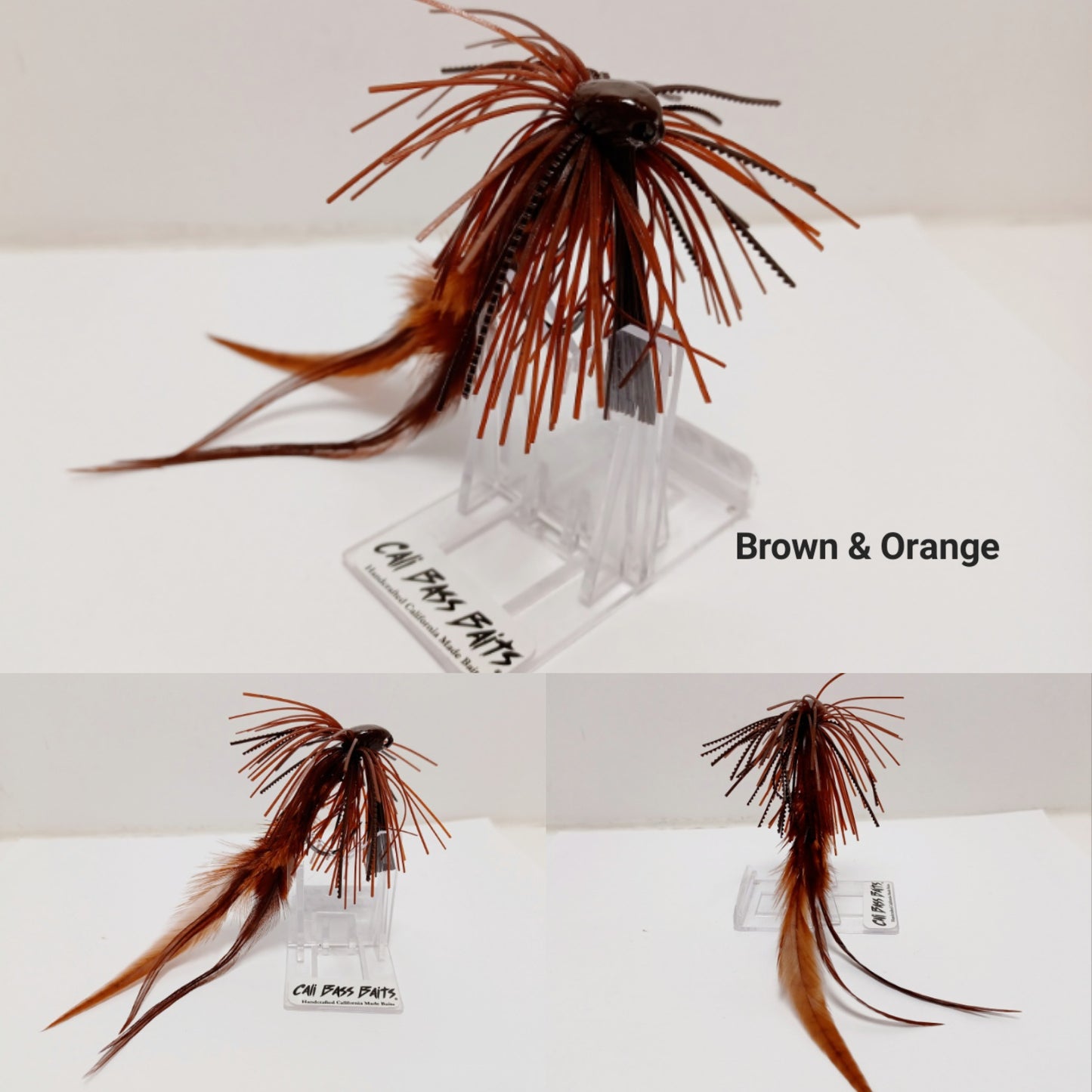 Cali FEATHERED FINESSE JIGS Variety of colors to choose from (1/8 oz Football or 1/4oz Brush Jig)