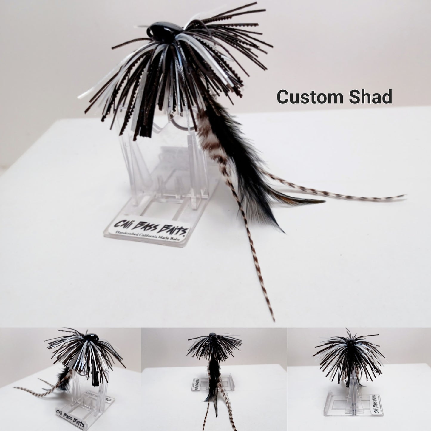 Cali FEATHERED FINESSE JIGS Variety of colors to choose from (1/8 oz Football or 1/4oz Brush Jig)