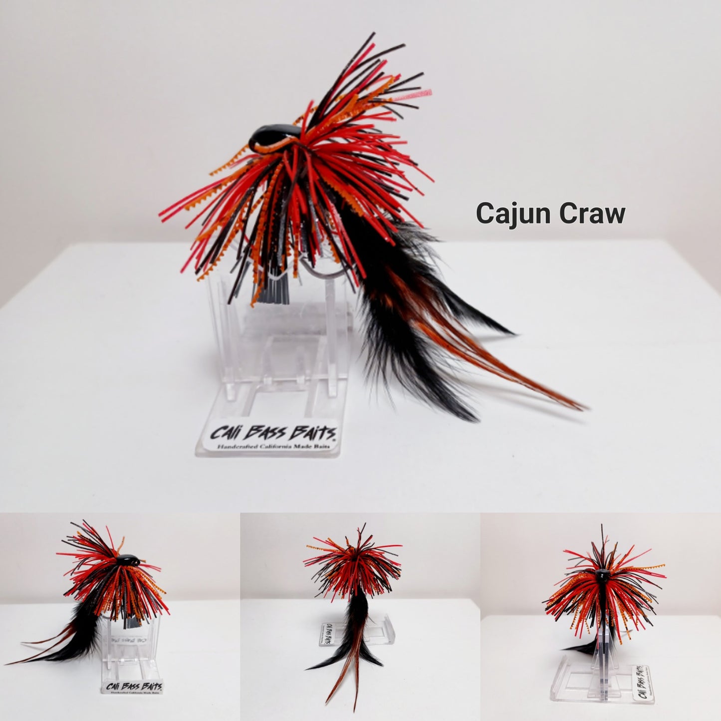 Cali FEATHERED FINESSE JIGS Variety of colors to choose from (1/8 oz Football or 1/4oz Brush Jig)