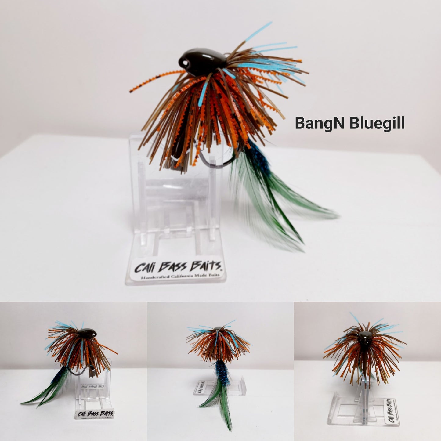 Cali FEATHERED FINESSE JIGS Variety of colors to choose from (1/8 oz Football or 1/4oz Brush Jig)