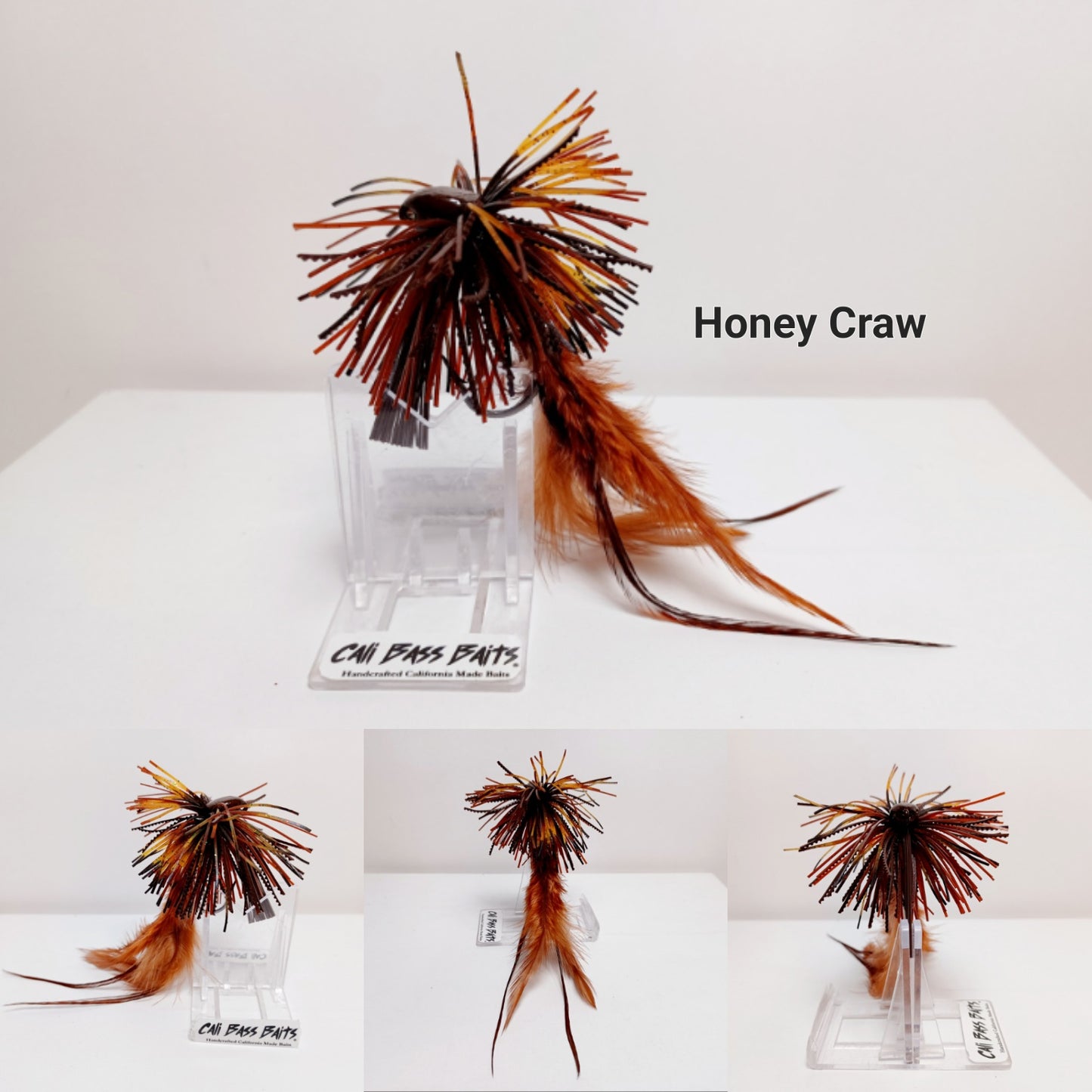 Cali FEATHERED FINESSE JIGS Variety of colors to choose from (1/8 oz Football or 1/4oz Brush Jig)