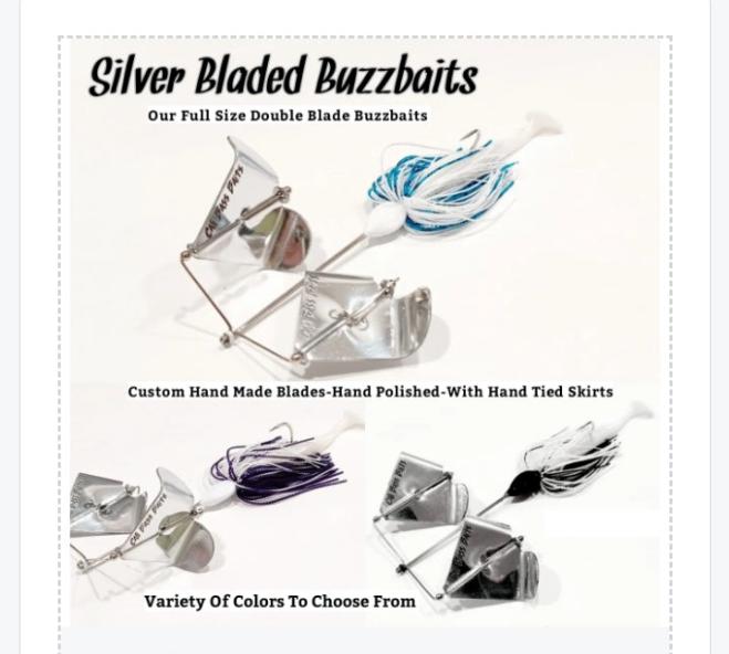 (MID SIZE*Original) Buzz Blaster SILVER blades trailer baits included *Variety of colors available*