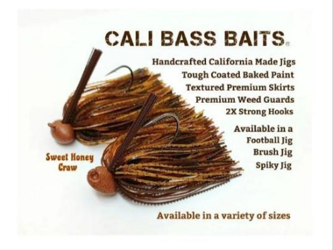 CALI JIGS in sweet honey craw (Football or Brush Jig)